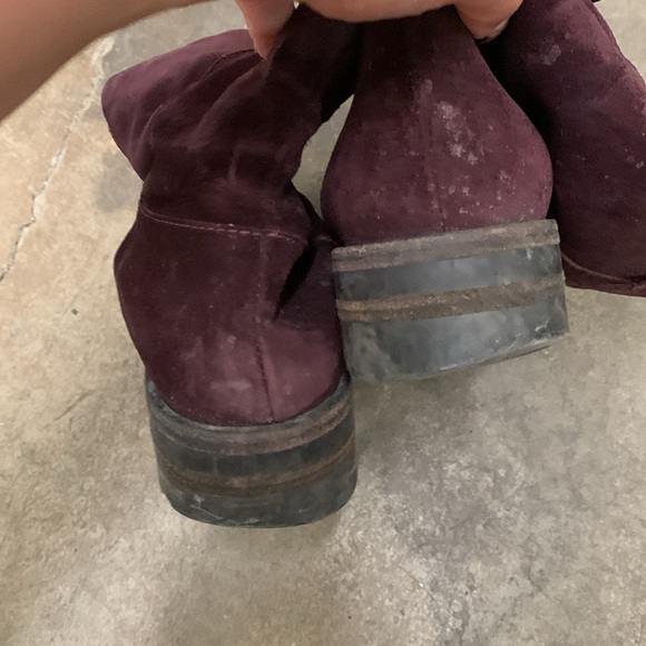 Bally Purple Winter suede chitilla fur Boots with Rugged Sole - Picture 4 of 6